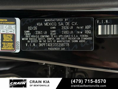 2026 Kia K4 LXS