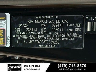 2026 Kia K4 LXS