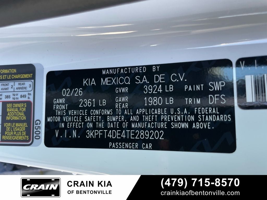 2026 Kia K4 LXS