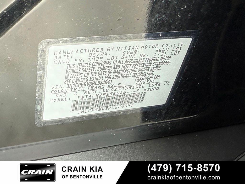 2024 Nissan Kicks S - CLEAN CARFAX / ONE OWNER