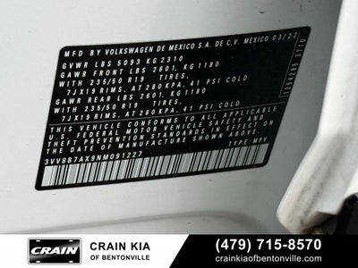 2022 Volkswagen Tiguan 2.0T SE R-Line Black - AWD / SUNROOF / CARFAX ONE OWNER