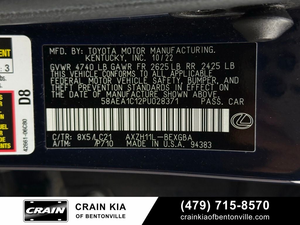 2023 Lexus ES 300h Luxury - CARFAX ONE OWNER