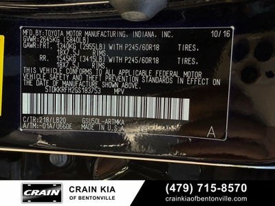 2016 Toyota Highlander XLE V6 - SUNROOF / CLEAN CARFAX / 3RD ROW