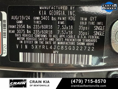 2025 Kia Sorento S - KIA CPO / PANORAMIC SUNROOF / ONE OWNER