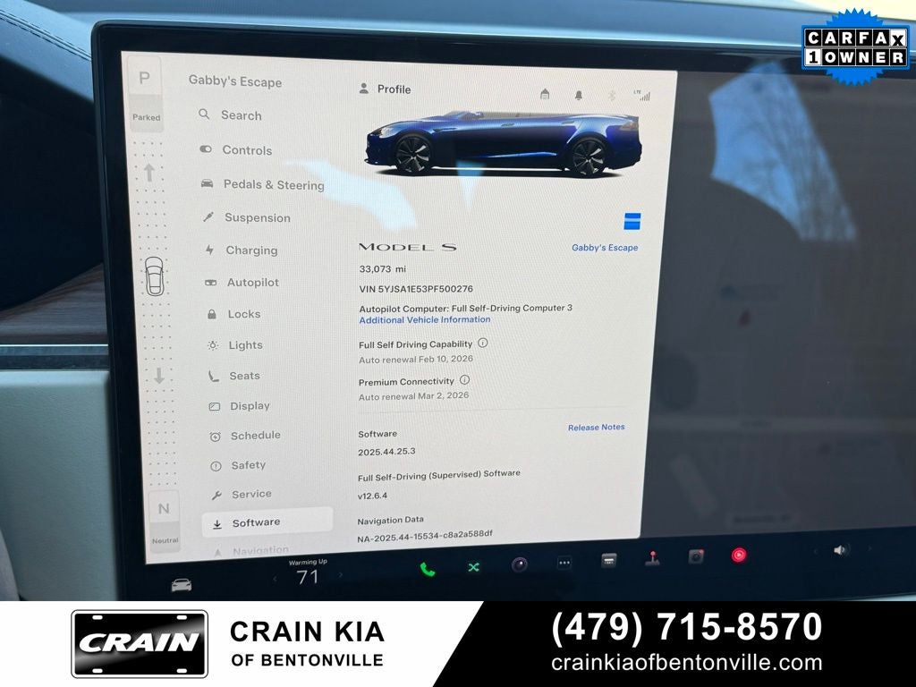 2023 Tesla Model S Standard Range - AWD / ONE OWNER