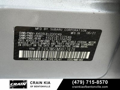 2021 Subaru WRX STi Limited - AWD / SUNROOF / CLEAN CARFAX