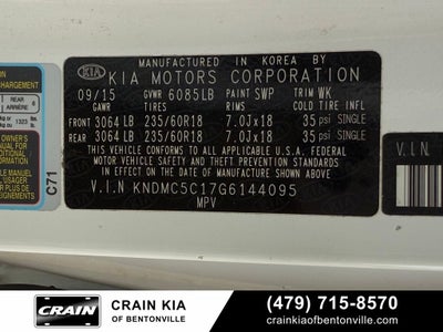 2016 Kia Sedona EX - CARFAX ONE OWNER