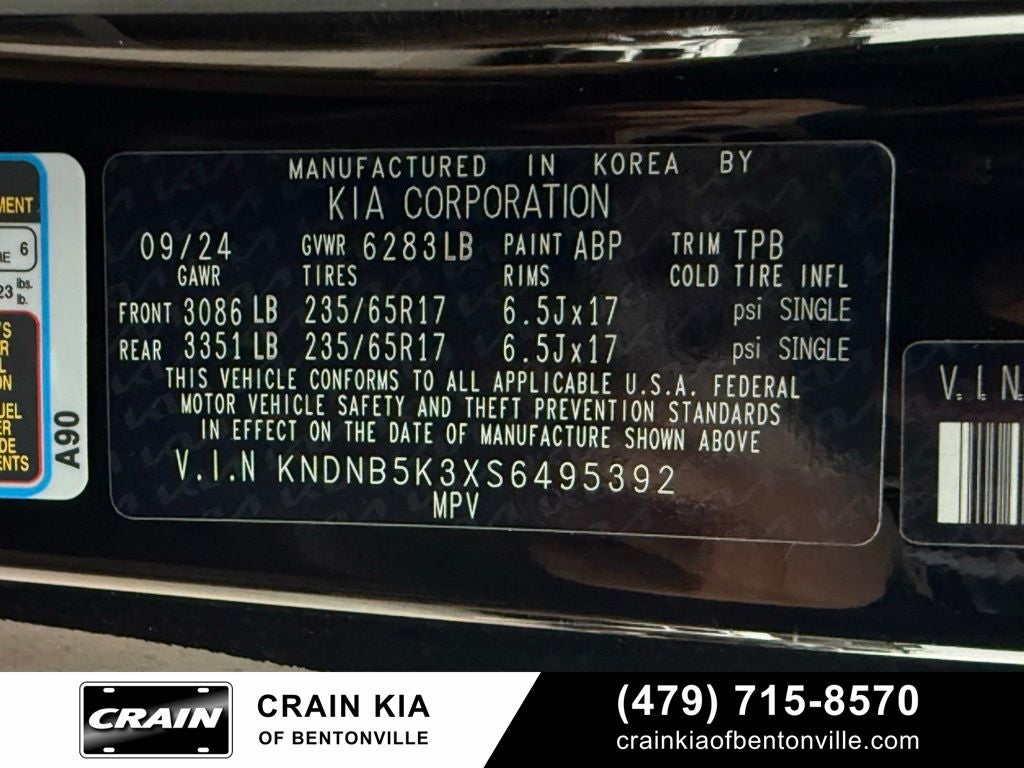 2025 Kia Carnival LXS - KIA CPO / CLEAN CARFAX / ONE OWNER