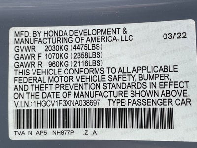 2022 Honda Accord Sport CLEAN CARFAX