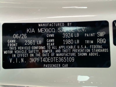 2026 Kia K4 LX