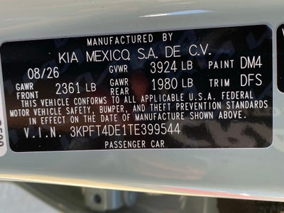 2026 Kia K4 LXS