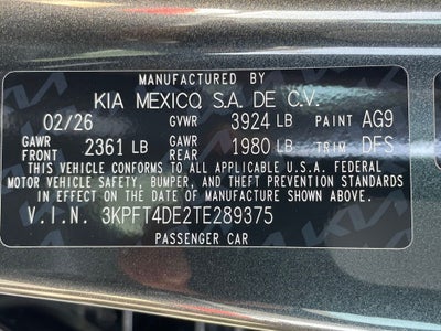 2026 Kia K4 LXS