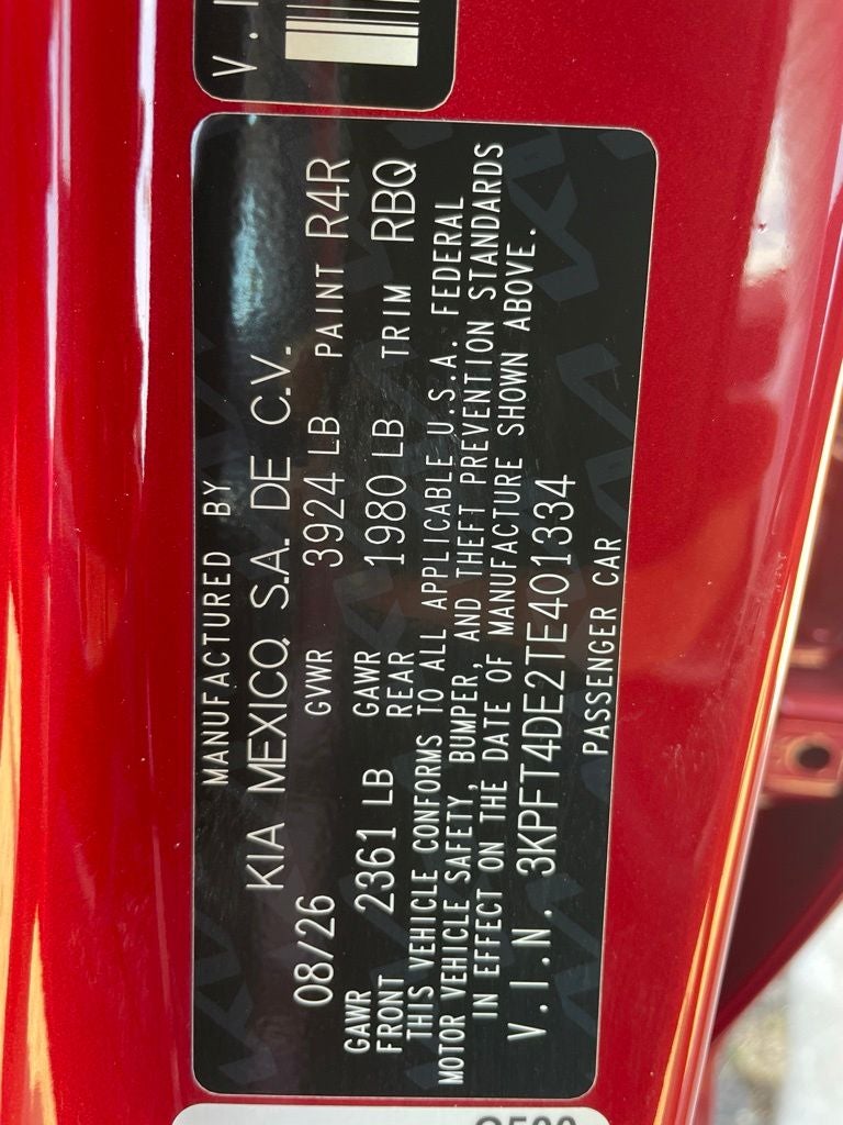 2026 Kia K4 LXS