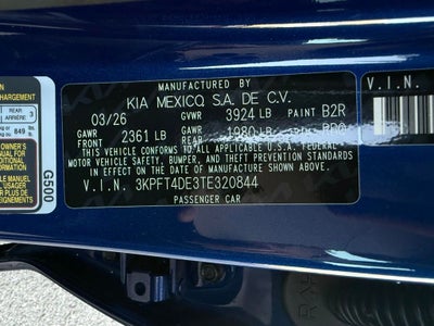 2026 Kia K4 LXS