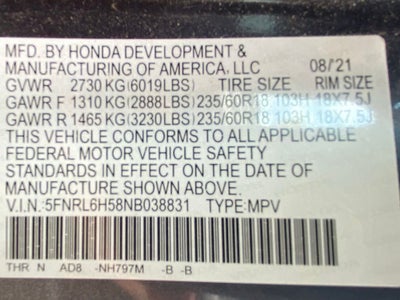 2022 Honda Odyssey EX ONE OWNER / HEATED SEATS