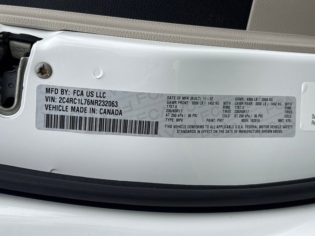 2022 Chrysler Pacifica Hybrid Touring L