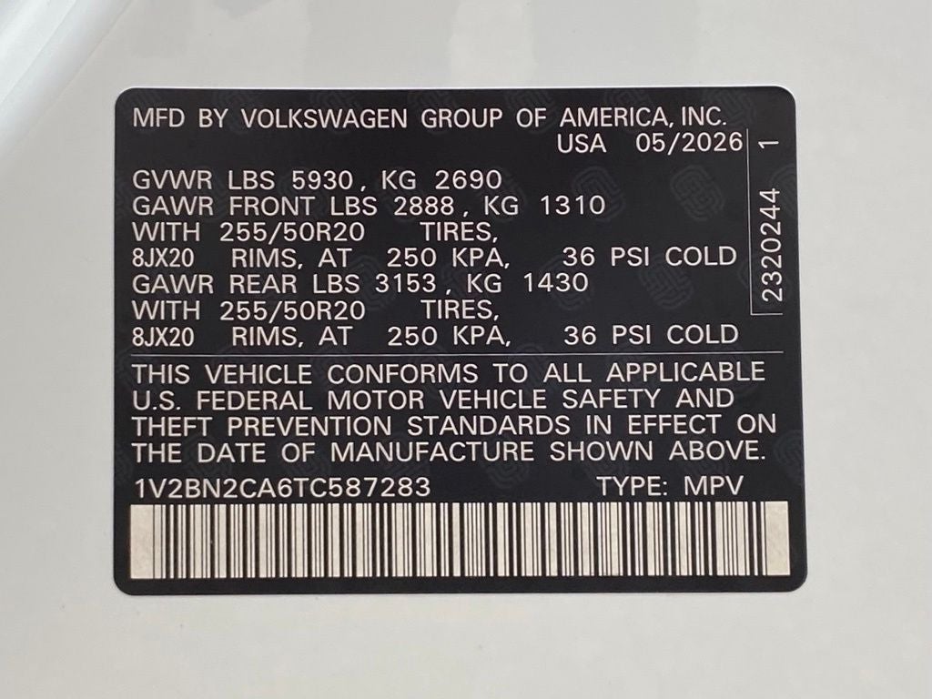 2026 Volkswagen Atlas 2.0T SEL
