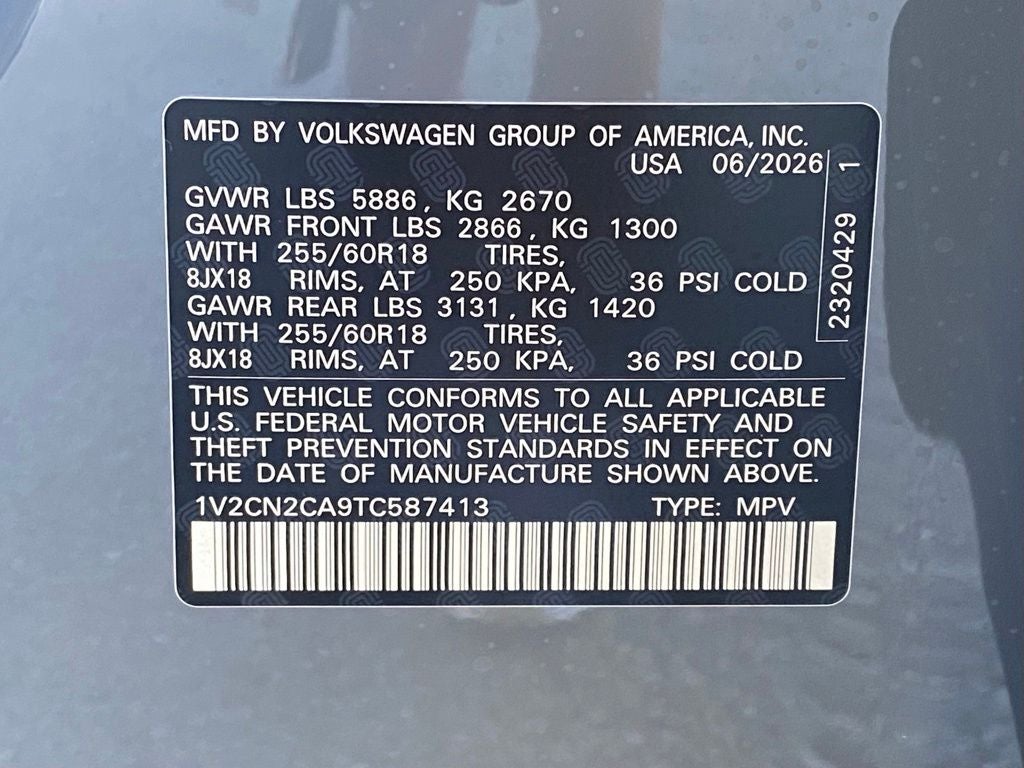 2026 Volkswagen Atlas 2.0T Peak Edition