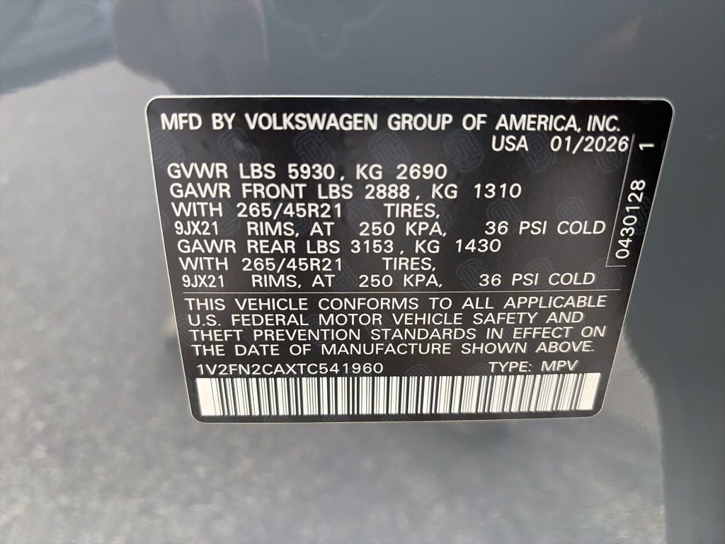 2026 Volkswagen Atlas 2.0T SEL Premium R-Line