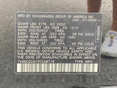 2026 Volkswagen Atlas Cross Sport SE w/Technology