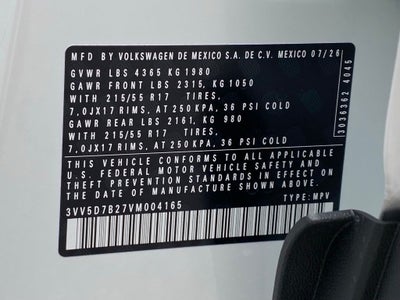 2027 Volkswagen Taos 1.5T S