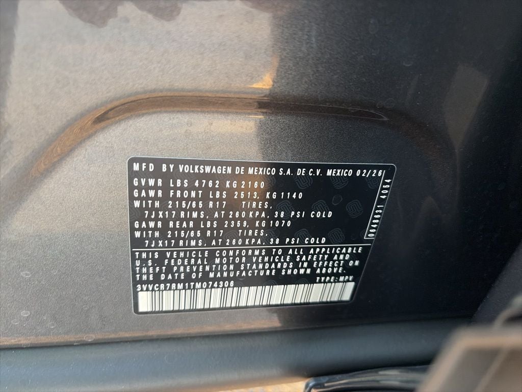 2026 Volkswagen Tiguan 2.0T S