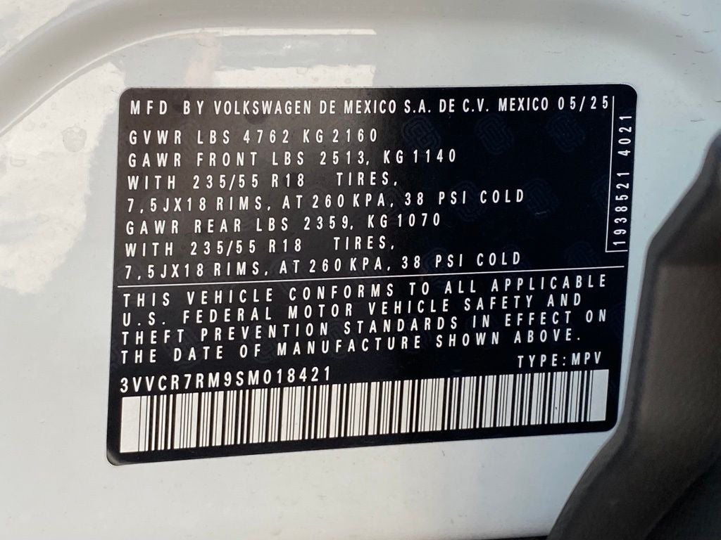 2025 Volkswagen Tiguan 2.0T S