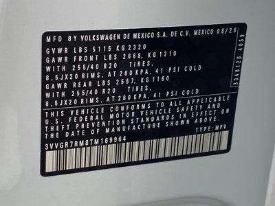 2026 Volkswagen Tiguan 2.0T SE R-Line Black