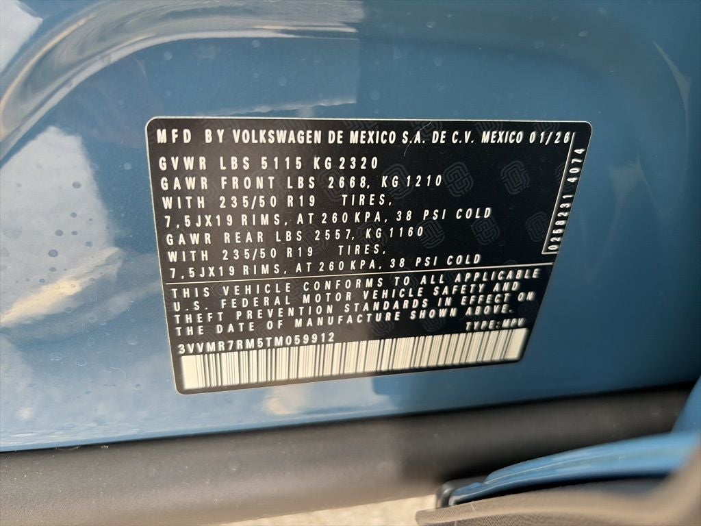 2026 Volkswagen Tiguan 2.0T SE