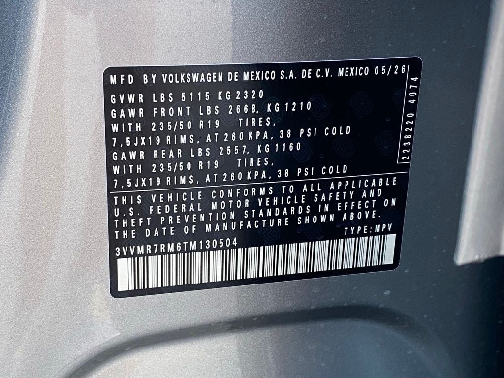 2026 Volkswagen Tiguan 2.0T SE