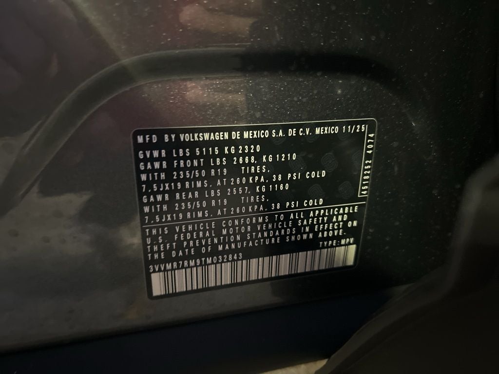 2026 Volkswagen Tiguan 2.0T SE