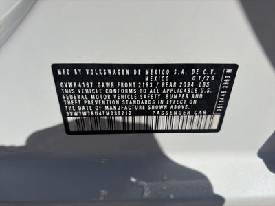 2026 Volkswagen Jetta 1.5T SE