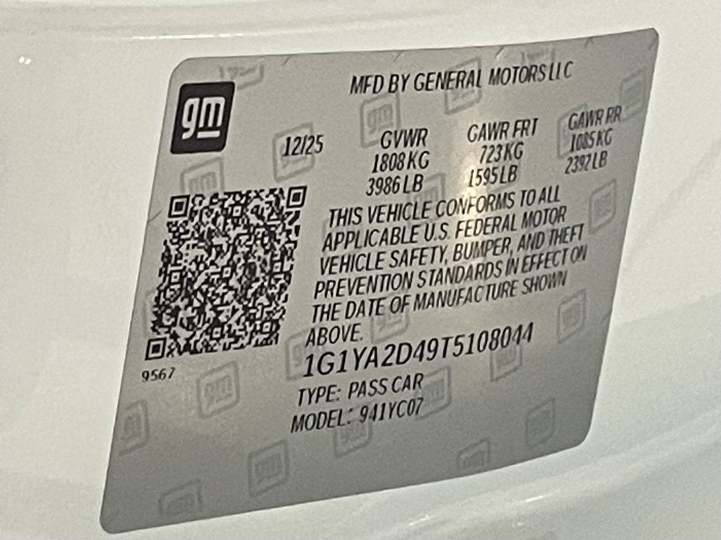 2026 Chevrolet Corvette Stingray 1LT