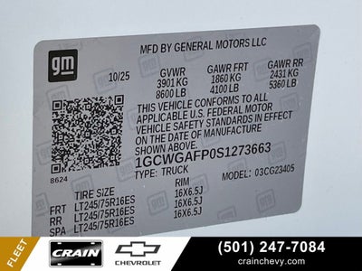 2025 Chevrolet Express Cargo 2500 WT