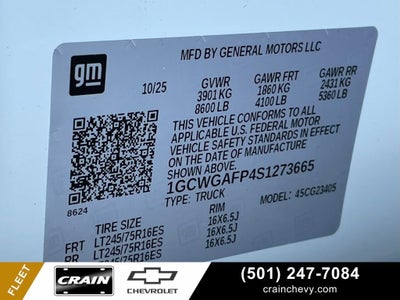 2025 Chevrolet Express Cargo 2500 WT