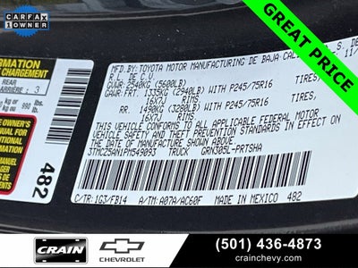 2023 Toyota Tacoma 4WD SR