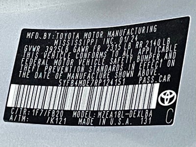 2024 Toyota Corolla LE