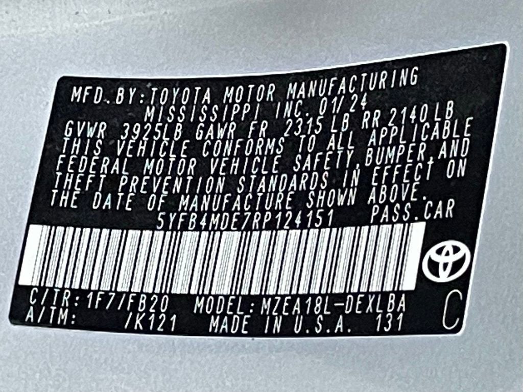 2024 Toyota Corolla LE