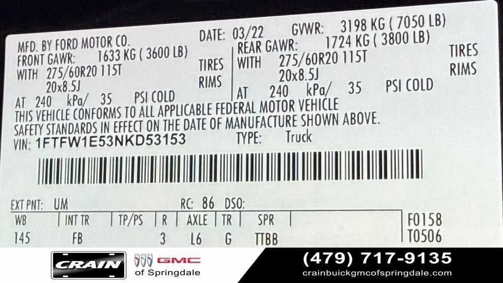 2022 Ford F-150 XL