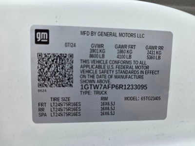 2024 GMC Savana Cargo 2500 Work Van