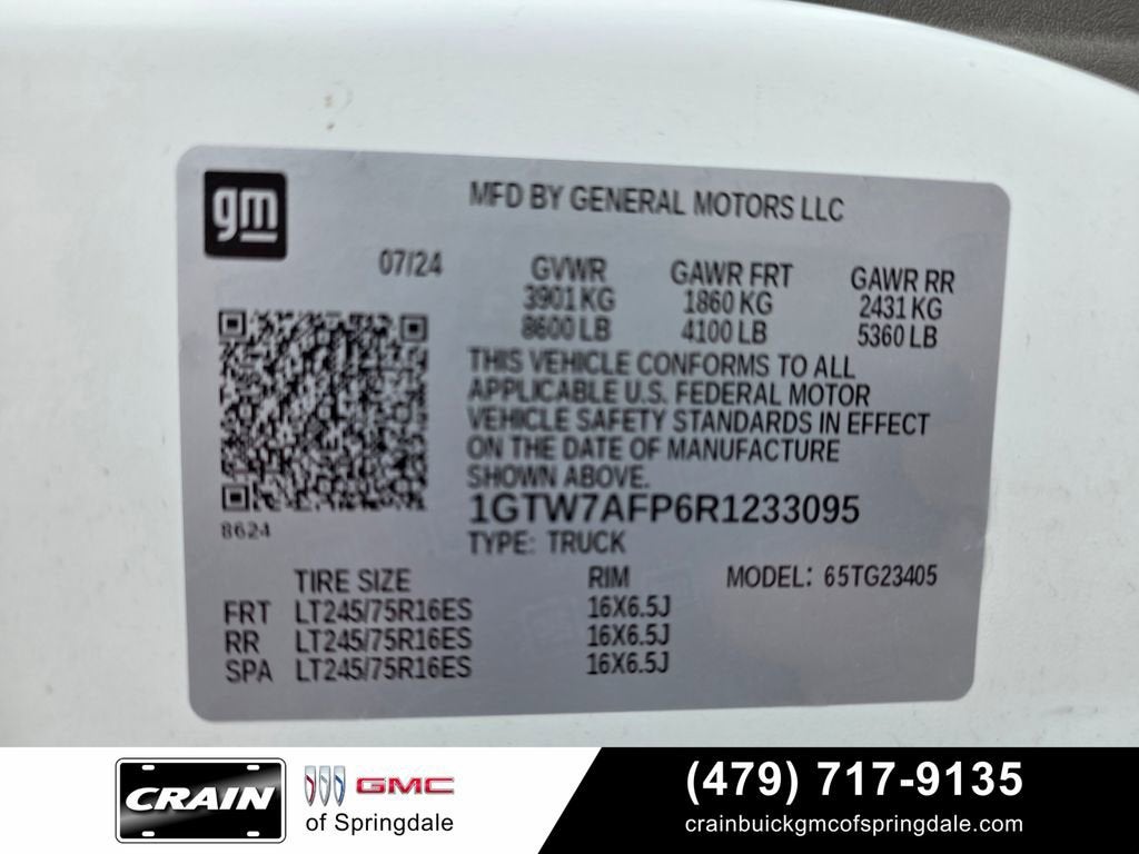 2024 GMC Savana Cargo 2500 Work Van