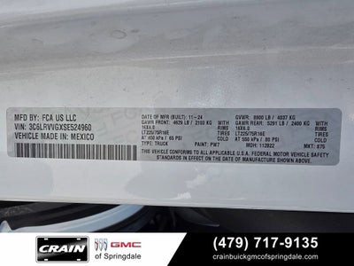 2025 RAM ProMaster Cargo Van Tradesman