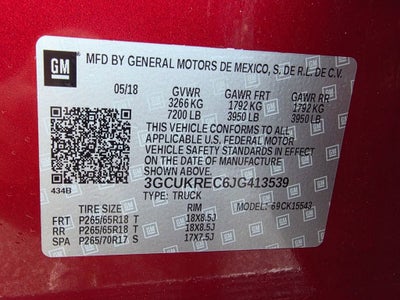 2018 Chevrolet Silverado 1500 LT