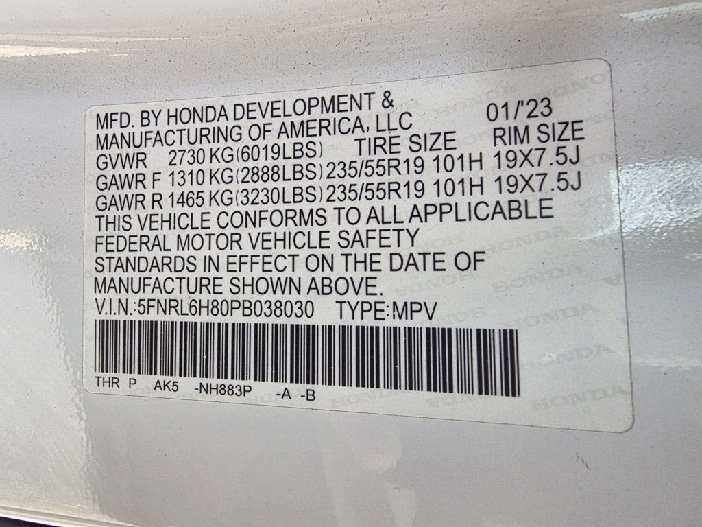 2023 Honda Odyssey Touring