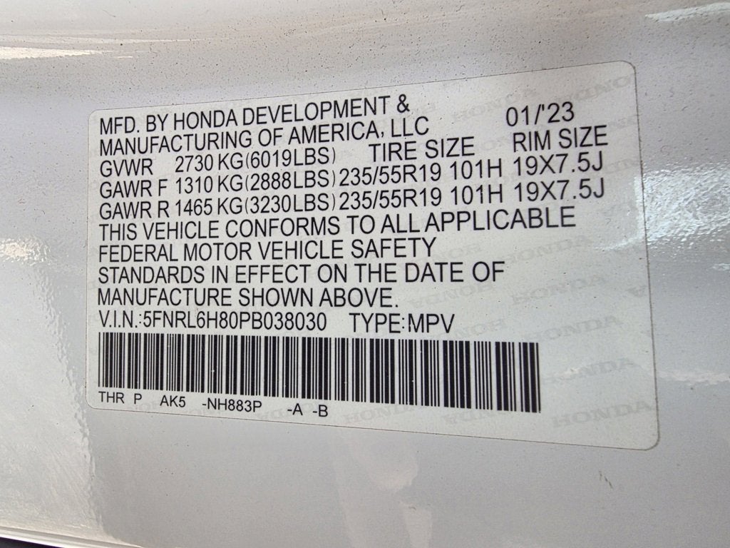 2023 Honda Odyssey Touring