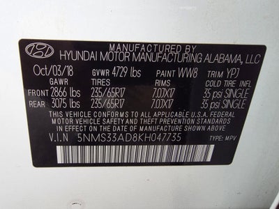 2019 Hyundai Santa Fe SEL