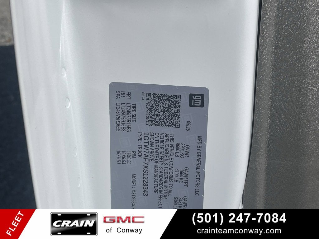 2025 GMC Savana Cargo 2500 Work Van