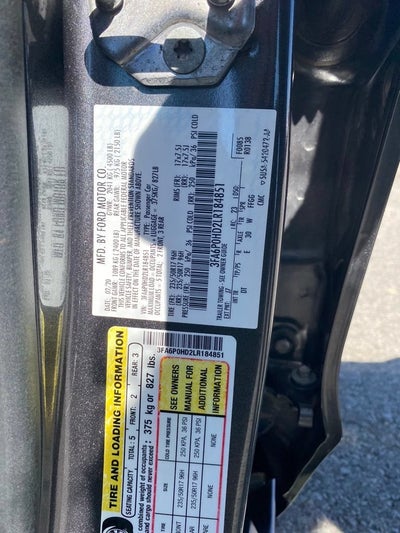 2020 Ford Fusion SE